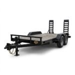 Siton Heavy-Duty Equipment Trailer with Fold-Up Rear Ramps and Tandem Axle