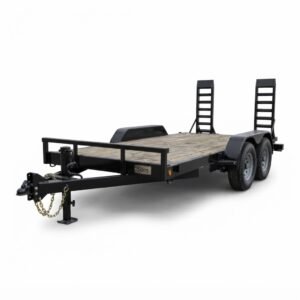 Siton Heavy-Duty Equipment Trailer with Fold-Up Rear Ramps and Tandem Axle